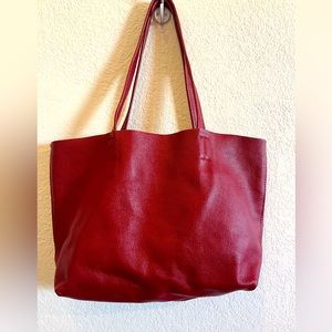 Red Leather Tote